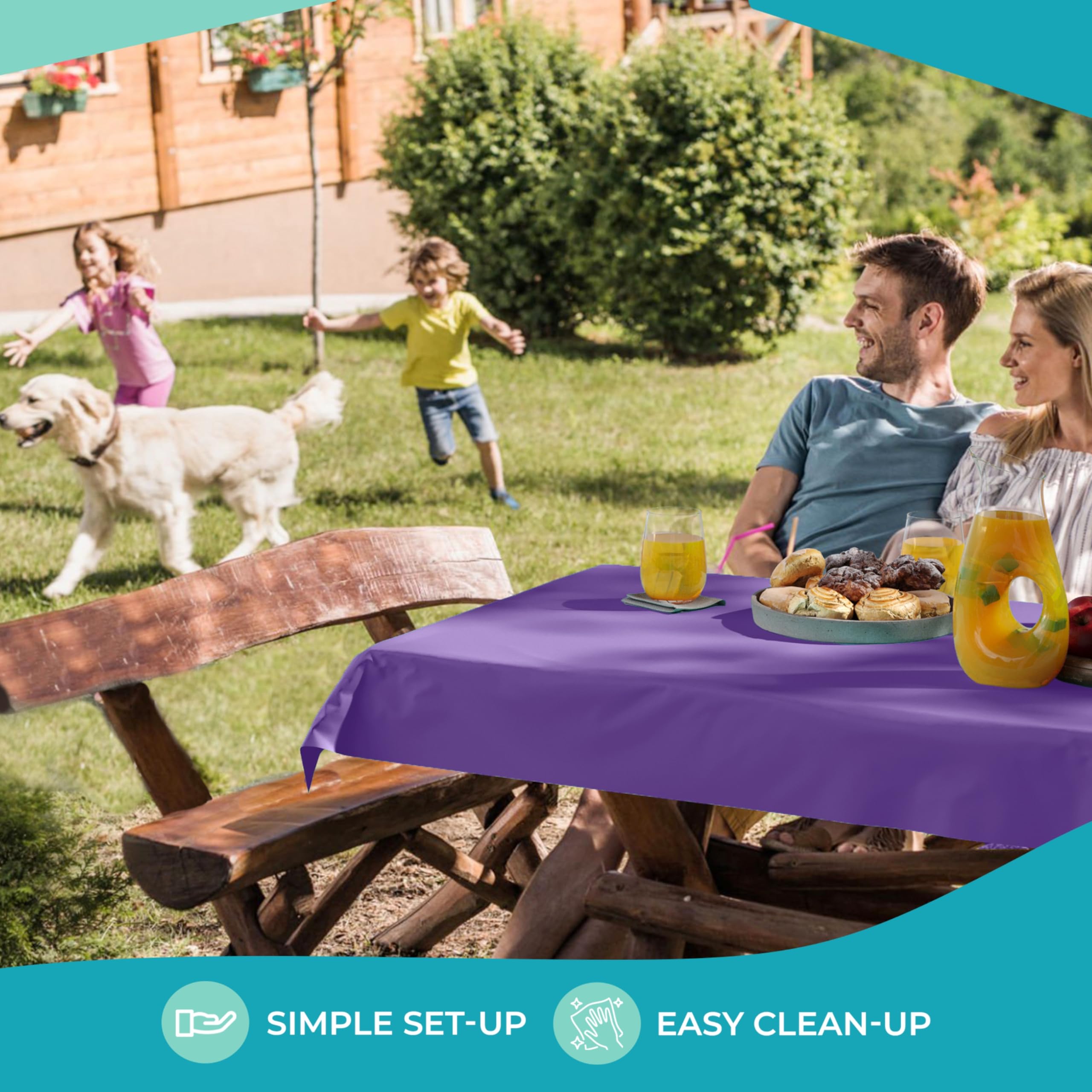 Unleashed - 40 In. x 100 Ft. Purple Table Roll