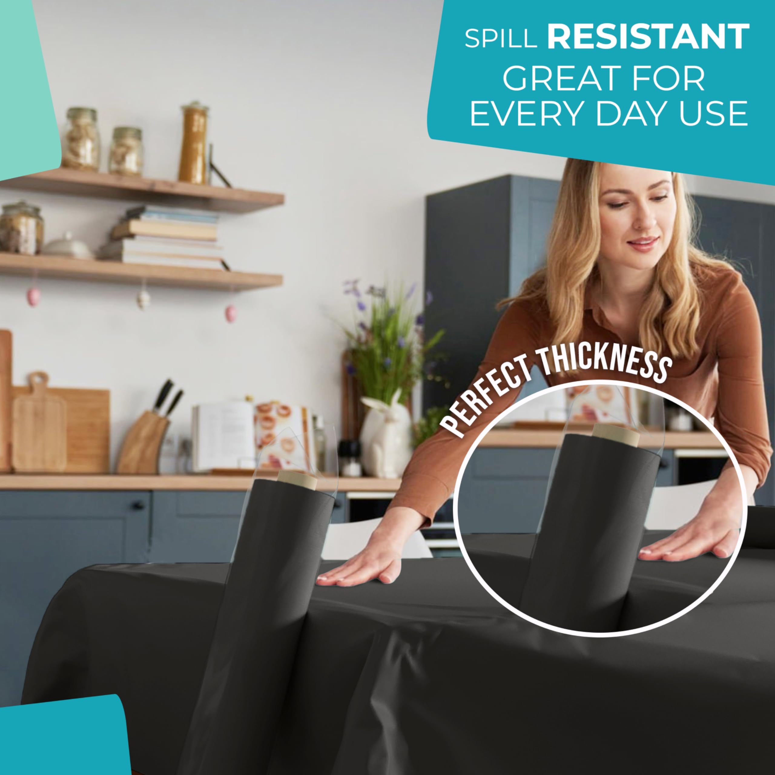 40 In. x 300 Ft. Premium Black Table Roll | Case of 4