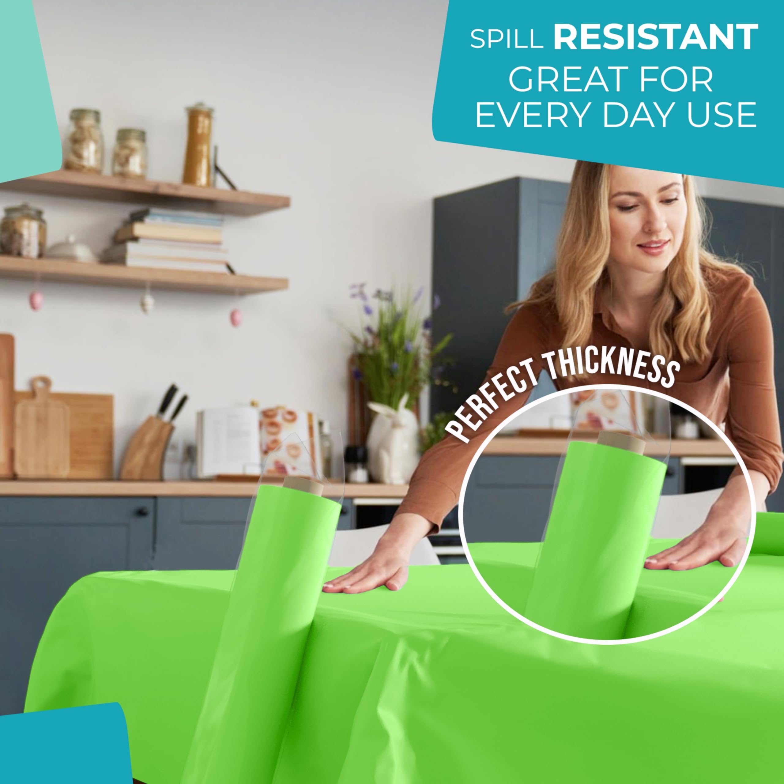 Unleashed - 40 In. x 300 Ft. Premium Lime Green Table Roll