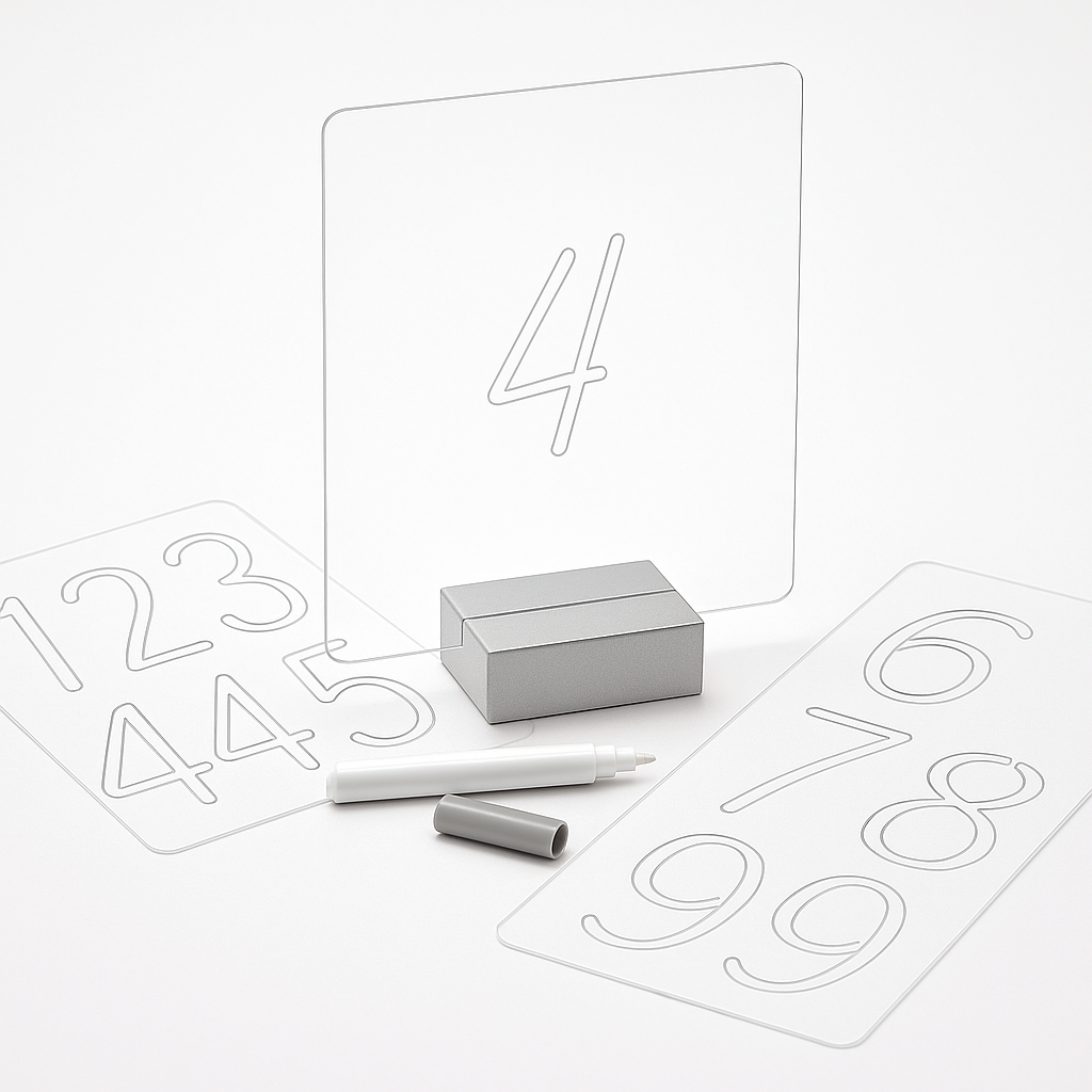 Elegant Acrylic Table Sign Kit with Stencils for Weddings & Events