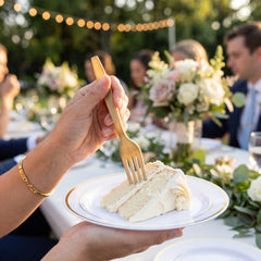 Elegant Gold Plastic Forks - 16 Count