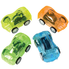 Transparent Pull Back Cars/8 Per Pkg - 8 Count
