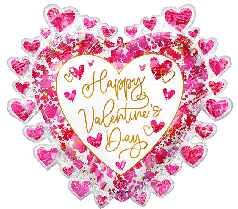 Heartful Valentine's Day Super Shape Foil Balloon - 27"
