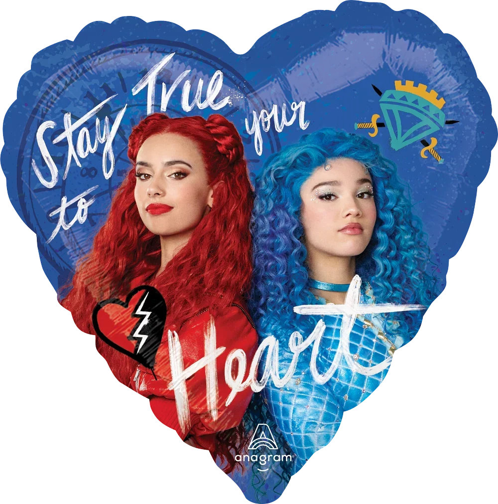 Descendants Rise of Red Pocket Watch Jumbo Heart Foil Balloon - 28"