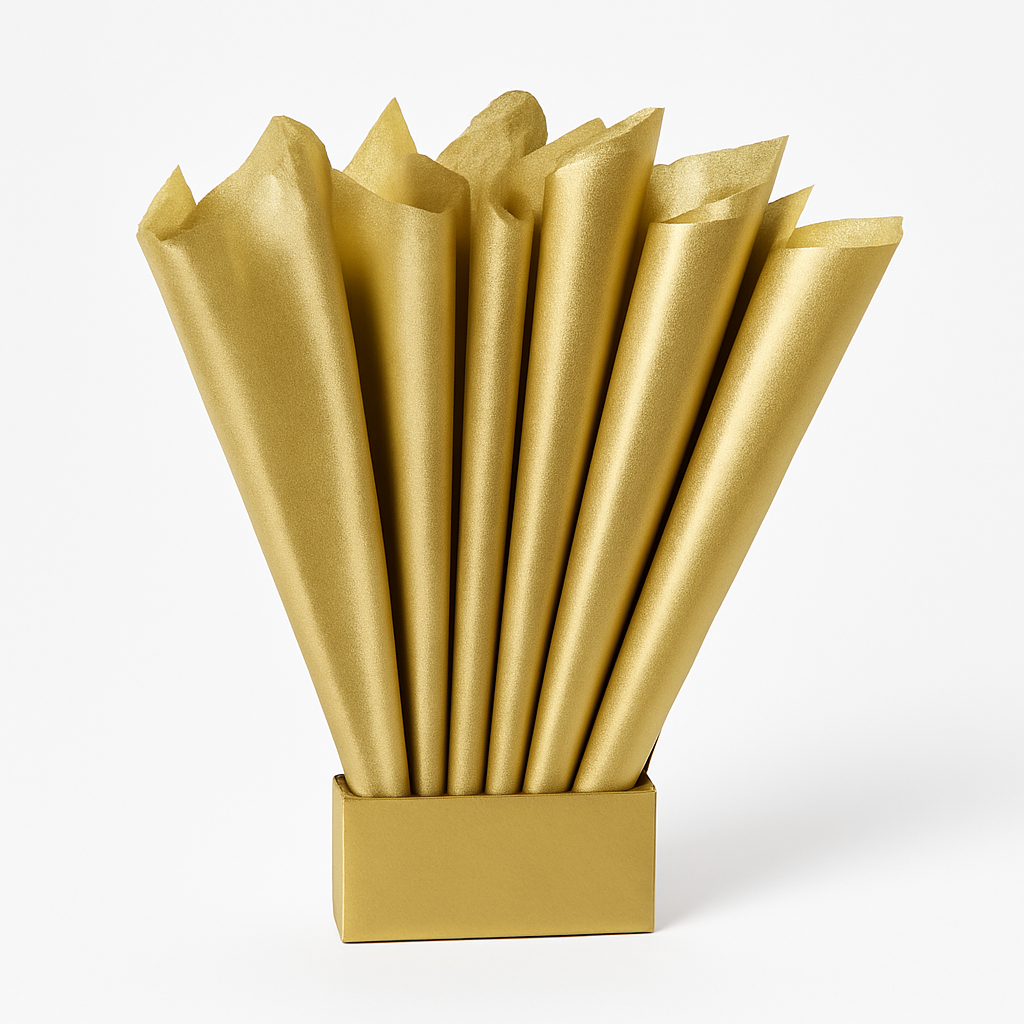 Metallic Gold Gift Tissue Paper Sheets, 12-Pack