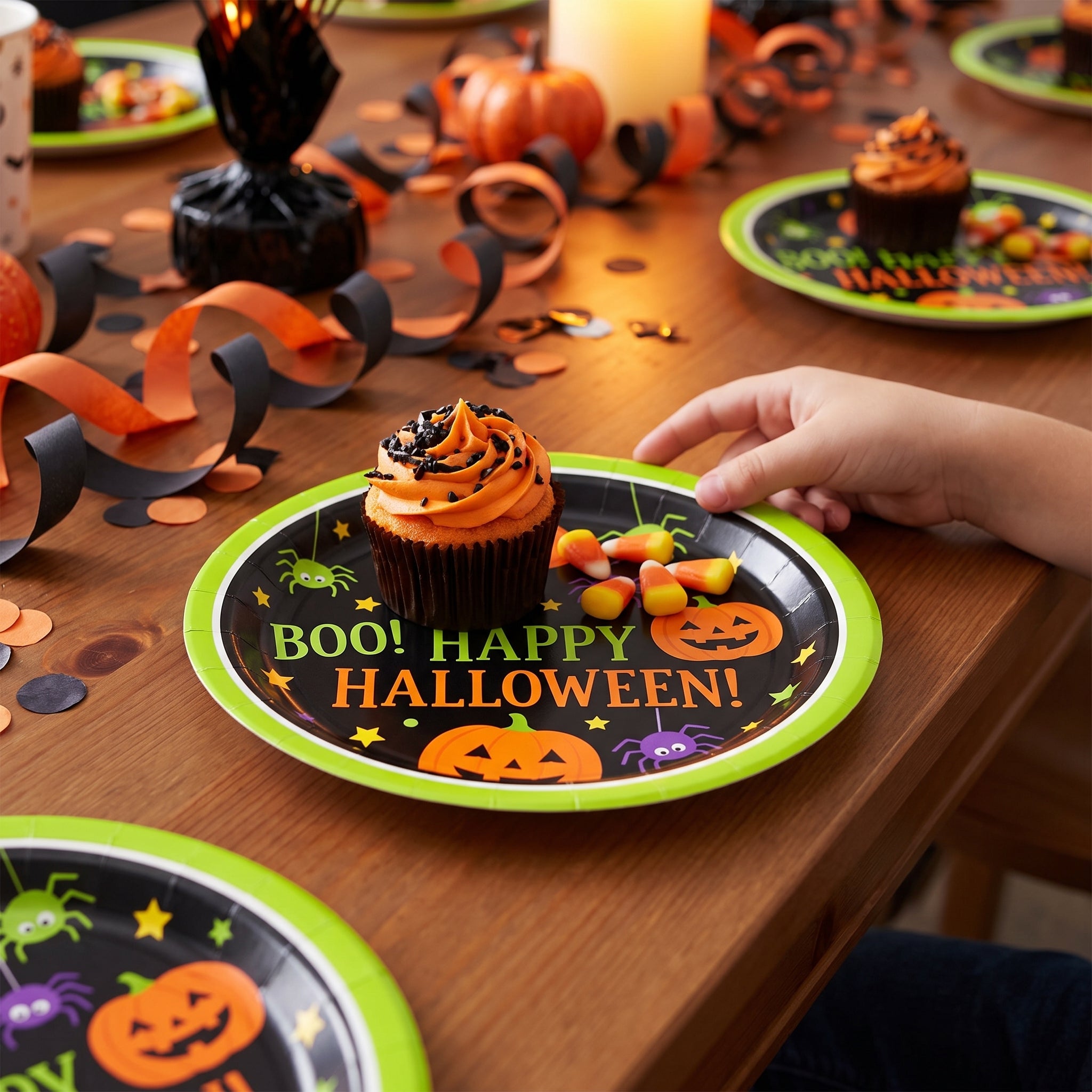Vibrant Halloween 6.75" Round Paper Plates