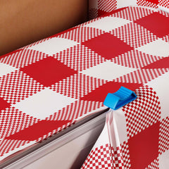 54 in. x 300 Ft. Cut to Size Plastic Table Cover  | Red Gingham | Case of 4