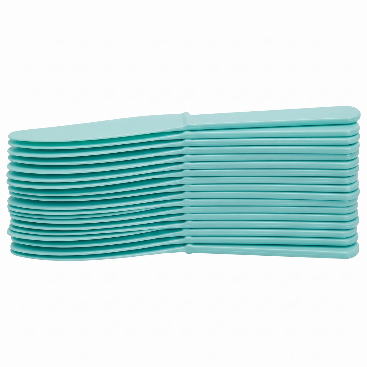 Robin's Egg Blue Economy Plastic Knives - Pack of 20 - 7.5 in.