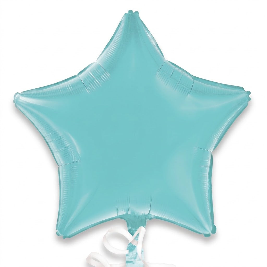 Caribbean Blue Star Foil Balloon - 18"