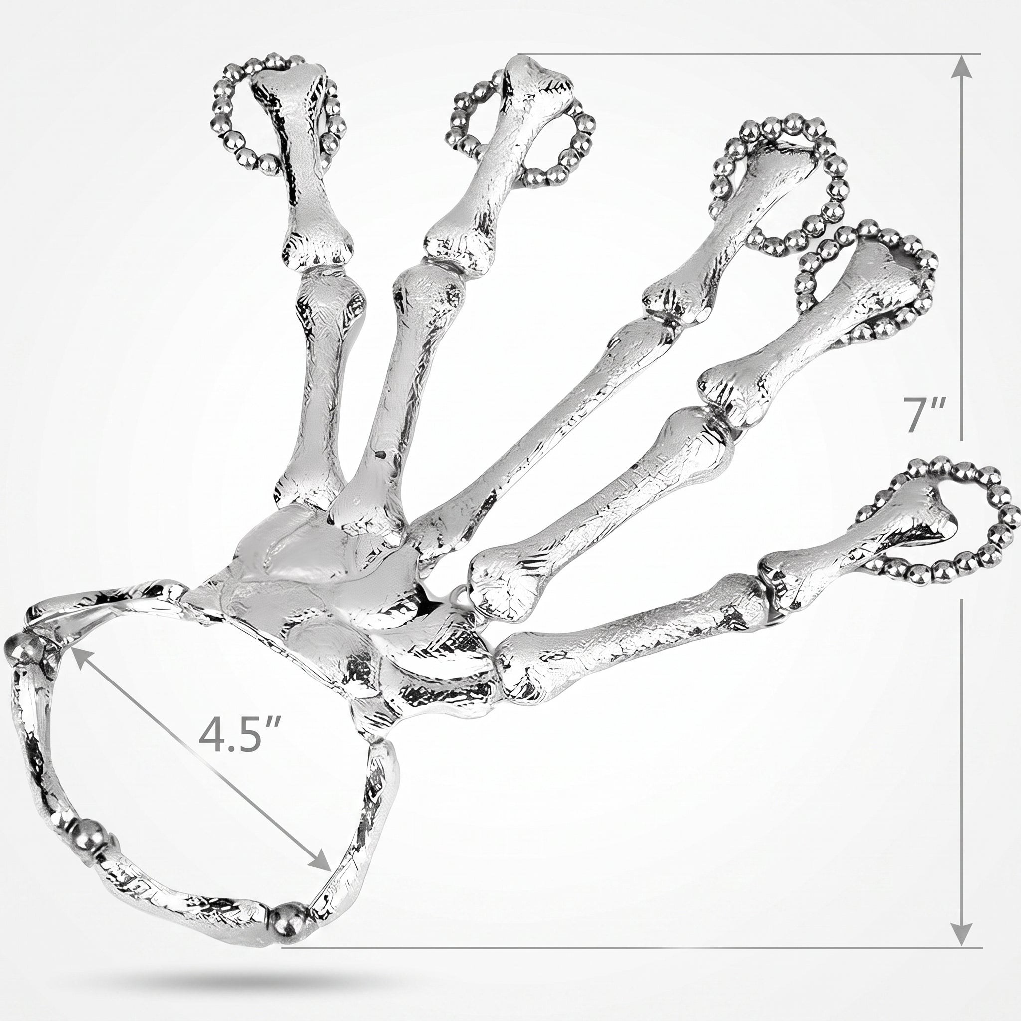 Black & Bone Skeleton Bracelet - Halloween Costume Accessory