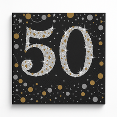 Sparkling Celebration 50th Birthday Beverage Napkins