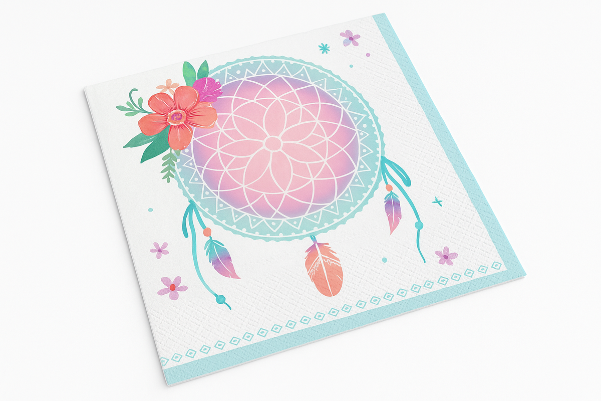 Free Spirit Baby's First Birthday Beverage Napkins - 5 In. X 5 In.
