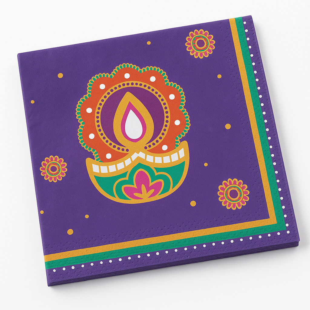 Diwali Rangoli Dream Beverage Napkins - 16 Pack