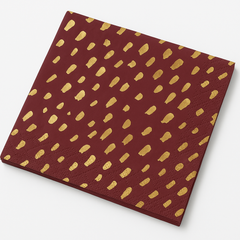 Red & Gold Brushed Dots Cocktail Beverage Napkins, 20-Count - 5 In. X 5 In.