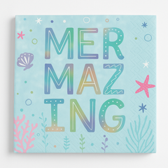Shimmering Mermaids "Mermazing" Beverage Napkins - 16 Pack