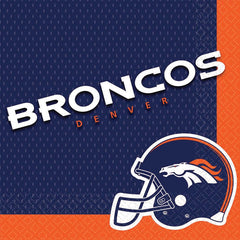 Denver Broncos NFL Luncheon Napkins - 6.5 In. x 6.5 In.
