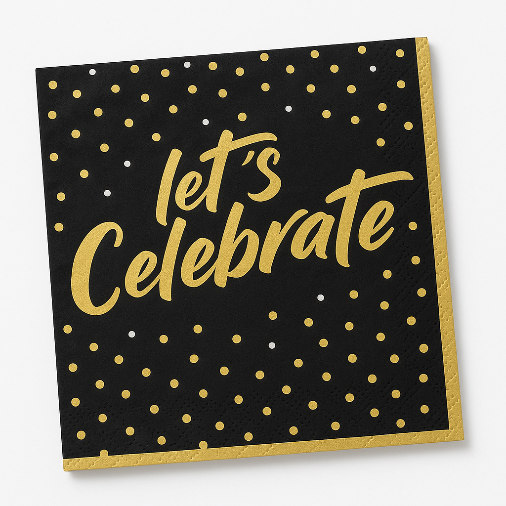 Let's Celebrate Confetti Luncheon Napkins - 16 Count - 6.5 In. X 6.5 In.