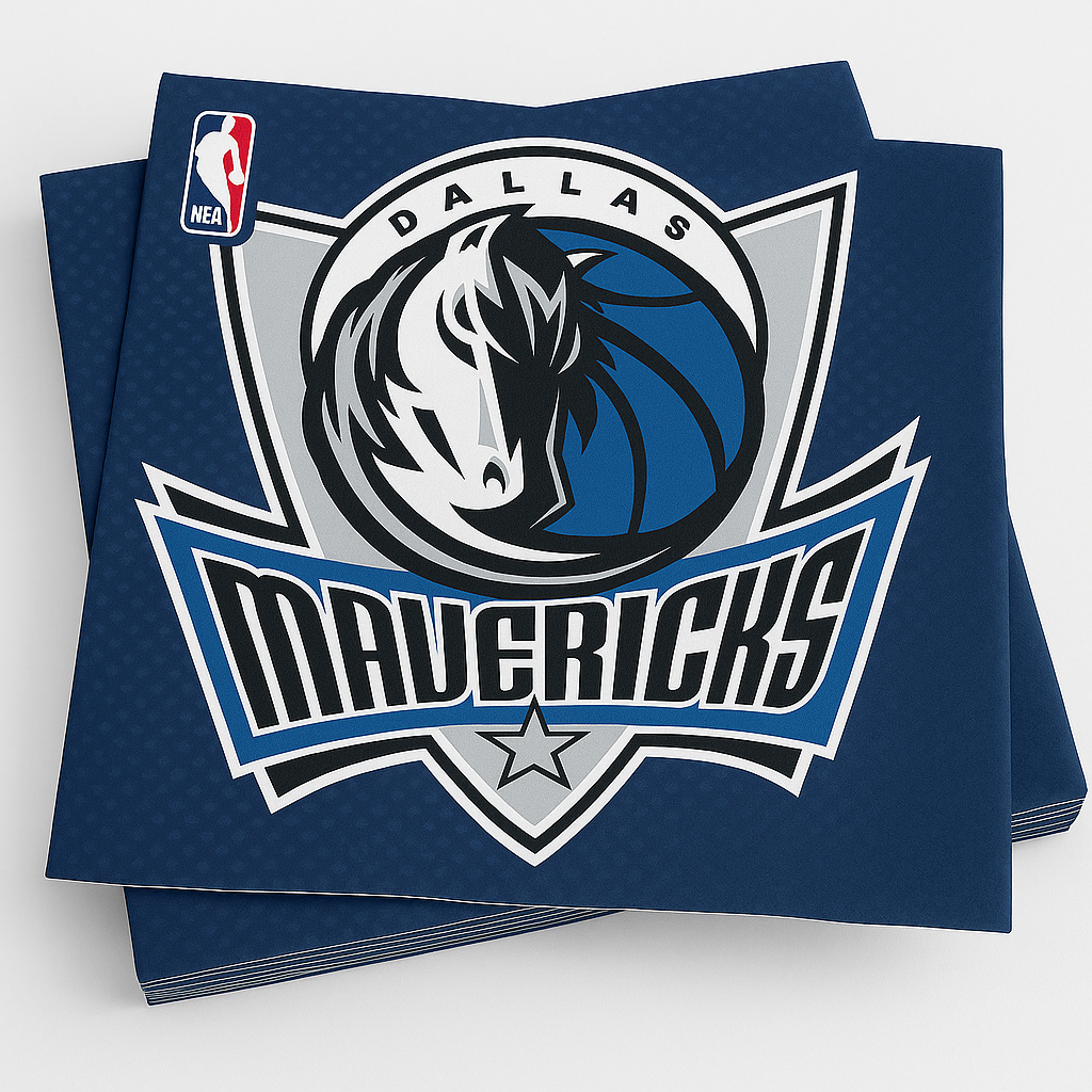 Dallas Mavericks NBA Lunch Napkins - 6.5 In. x 6.5 In., 16-Pack