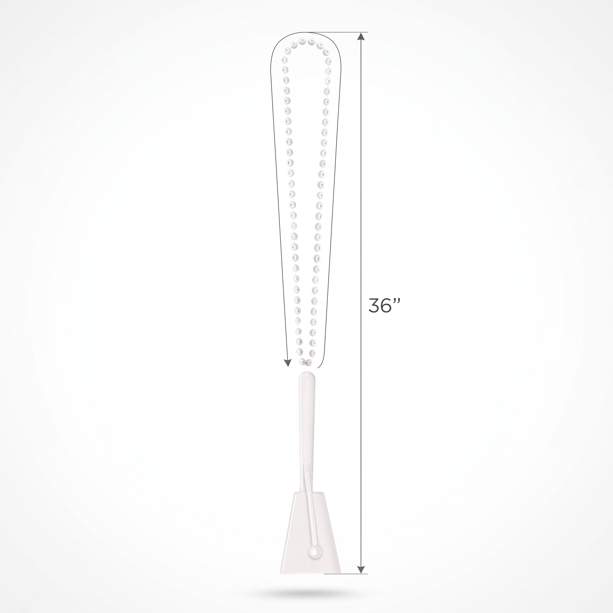 White Clacker Necklace - Team Spirit Noisemaker Accessory