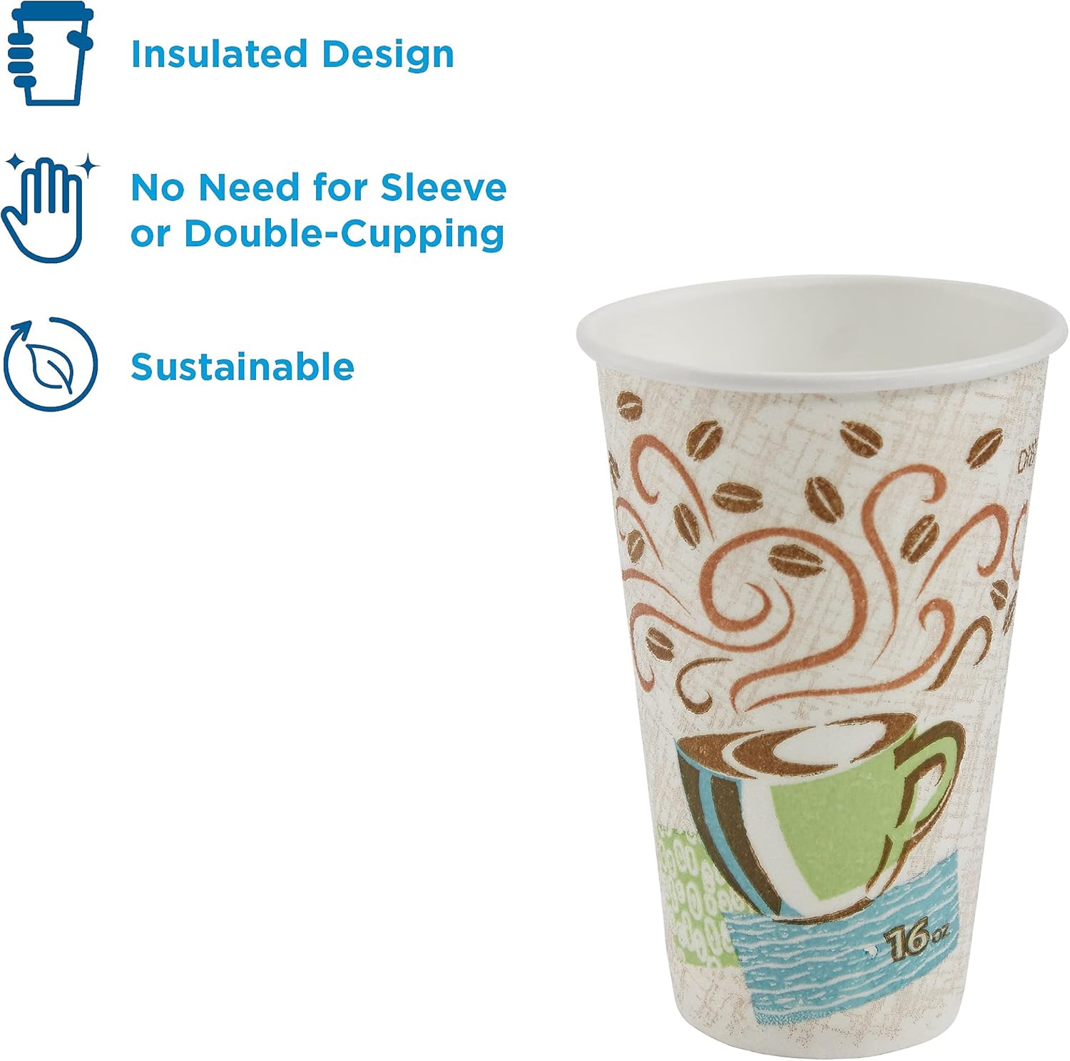 Bag of 50 - 16 Oz. Dixie Perfect Touch Cups