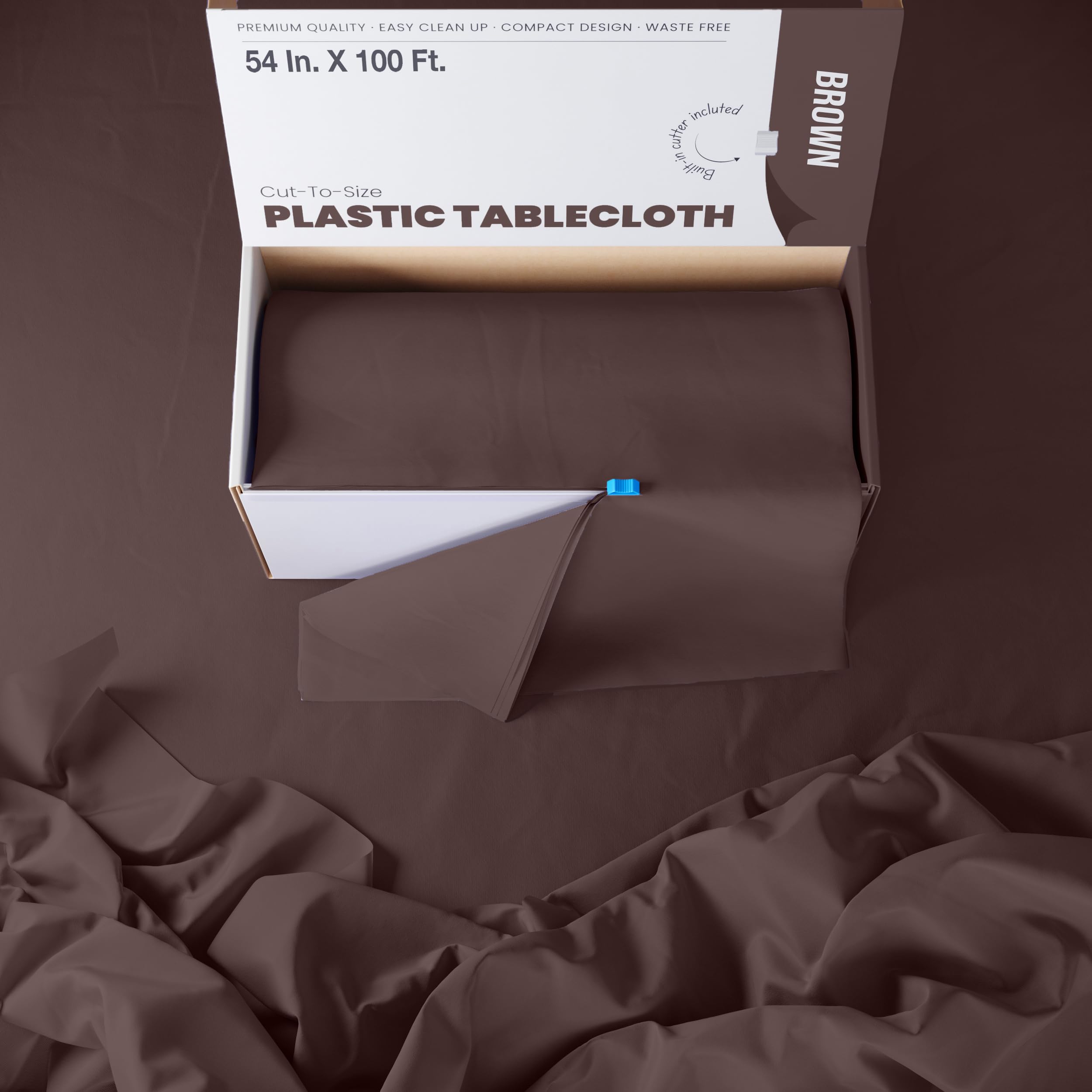 54 In. x 100 Ft. Cut To Size Table Roll | Brown