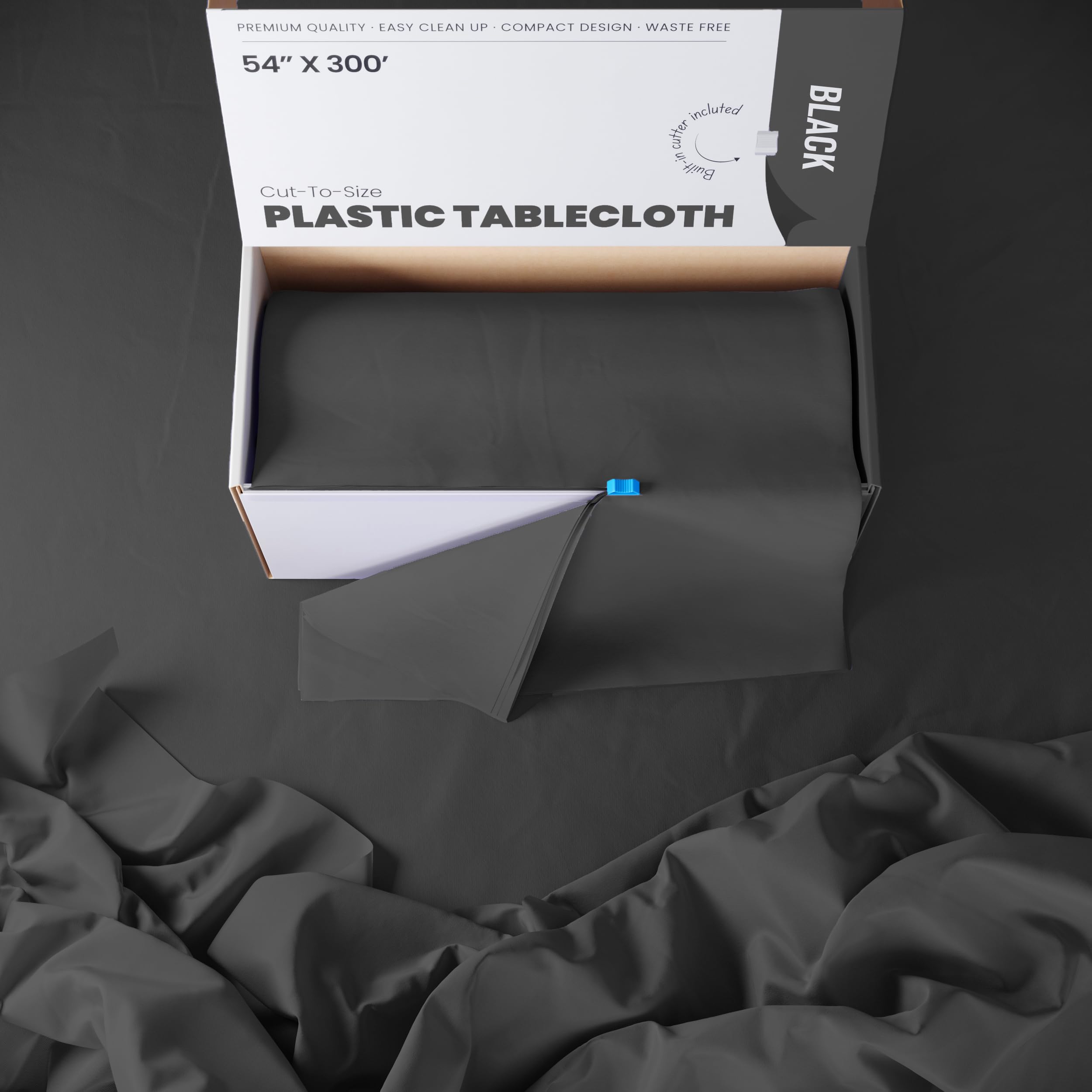 54 In. x 300 Ft. Cut To Size Table Roll | Black