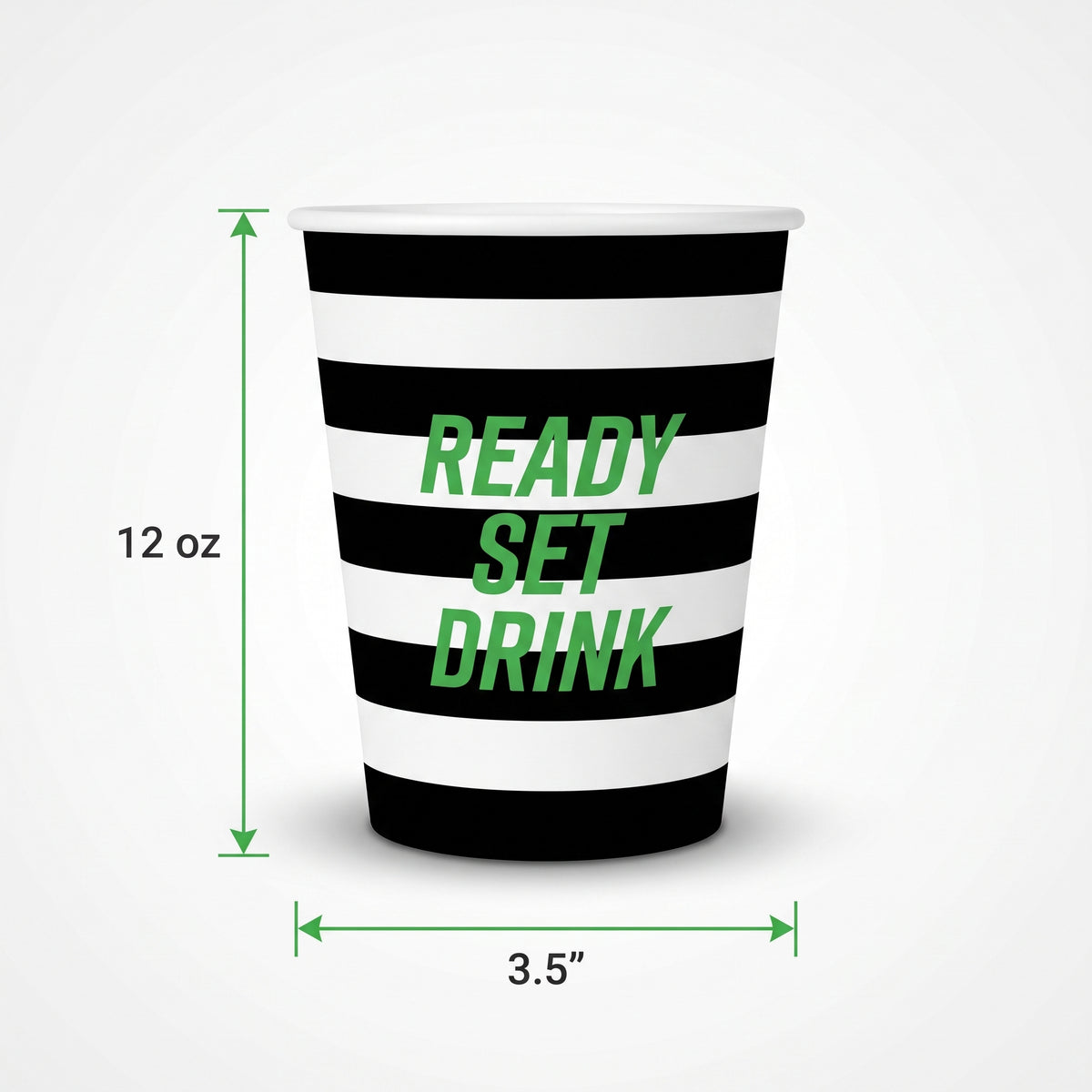 Ready Set Drink 12 oz Football Paper Cups