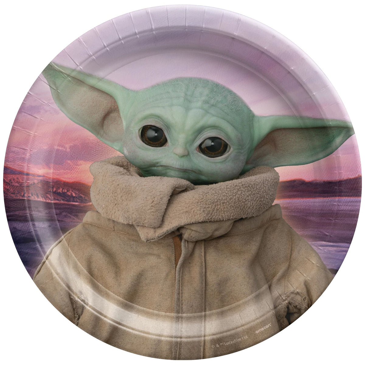 Star Wars The Mandalorian 9" Round Paper Plates - 8 Pack