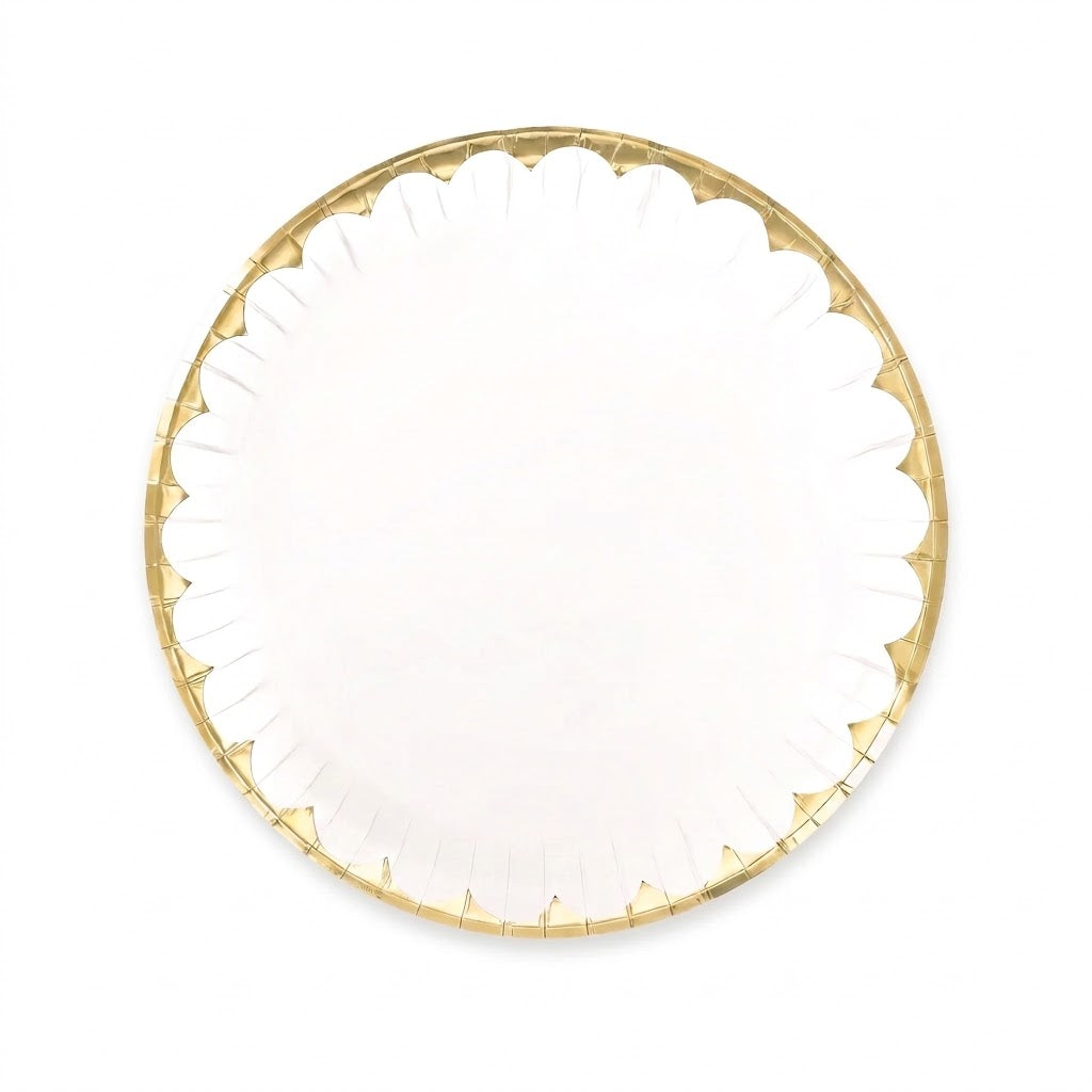 Elegant White 10" Round Paper Plates