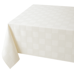 Elegant White Fabric Table Cover - 60x104 Inches