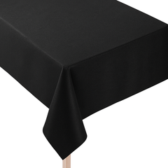 Elegant Black Fabric Table Cover - 60x104 Inch