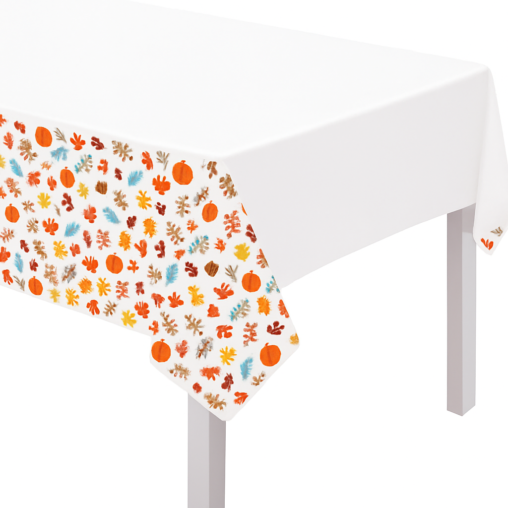 Happy Turkey Day Plastic Table Cover