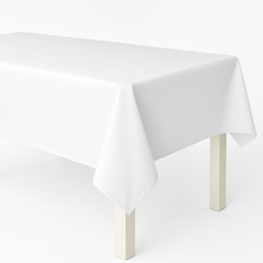 Elegant White Flannel Back Table Cover