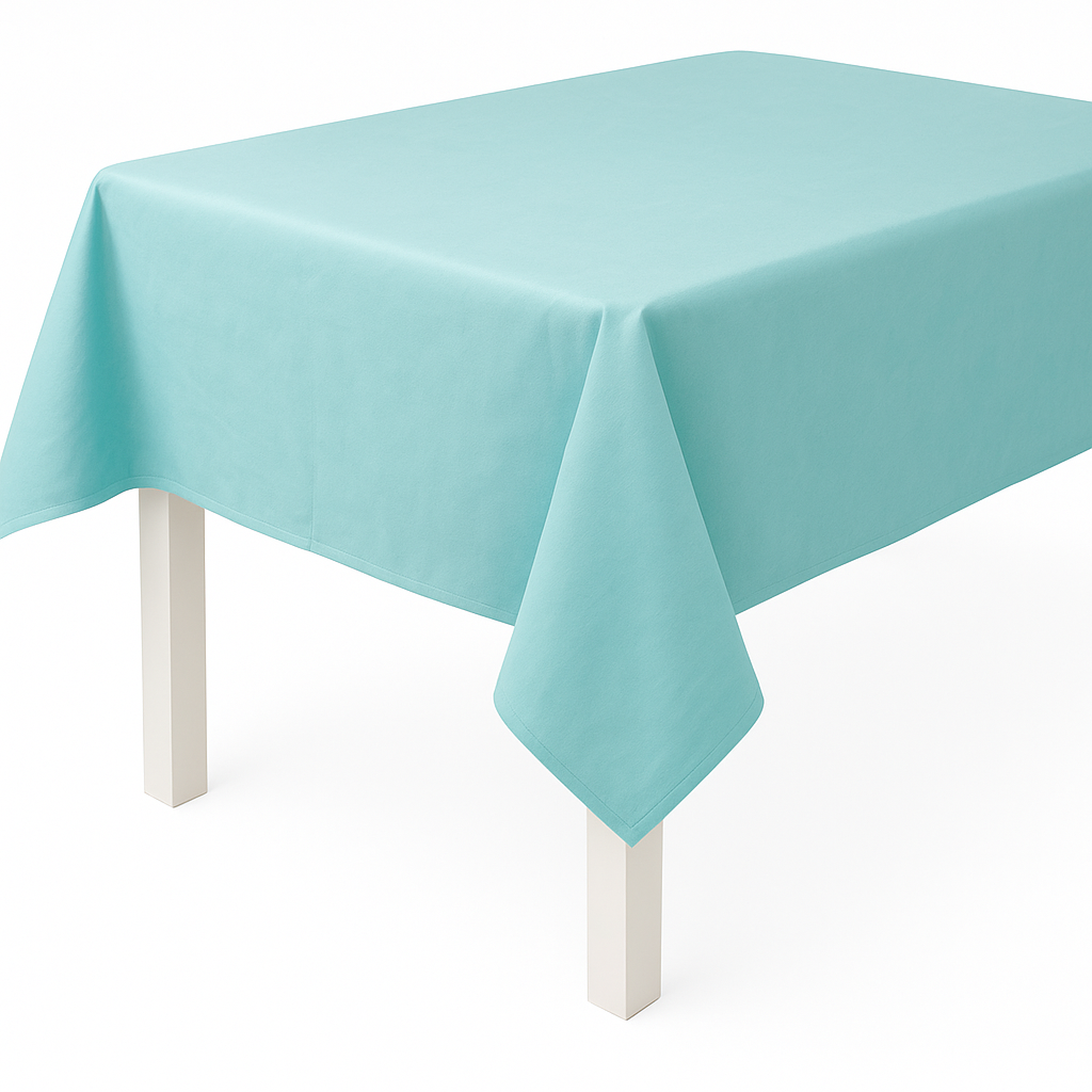 Robins Egg Blue Flannel Back Table Cover