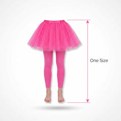 Bright Pink Footless Tights for Kids - Perfect for Costumes & Team Spirit