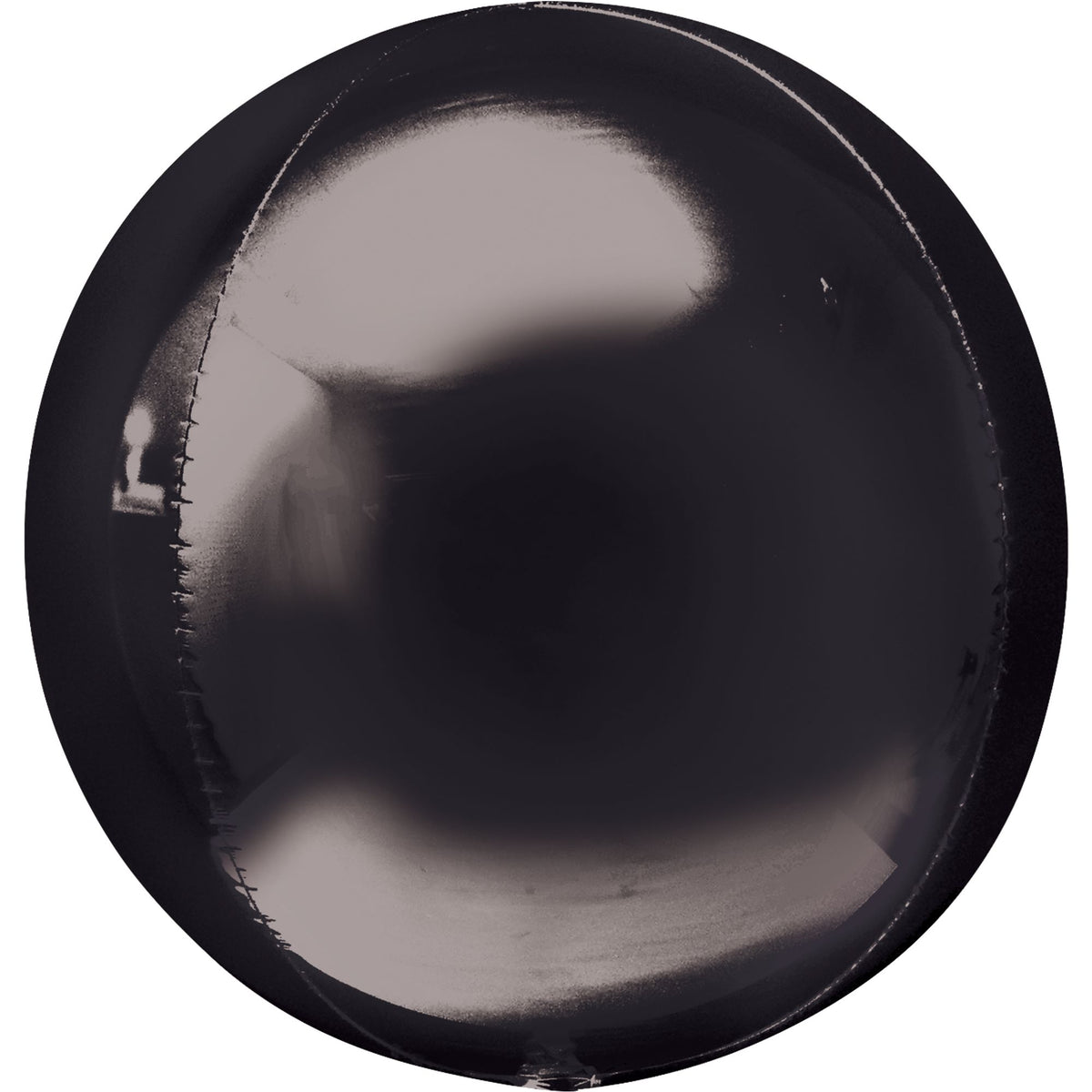 Sleek Black 16-Inch Geometric Foil Orb Balloon