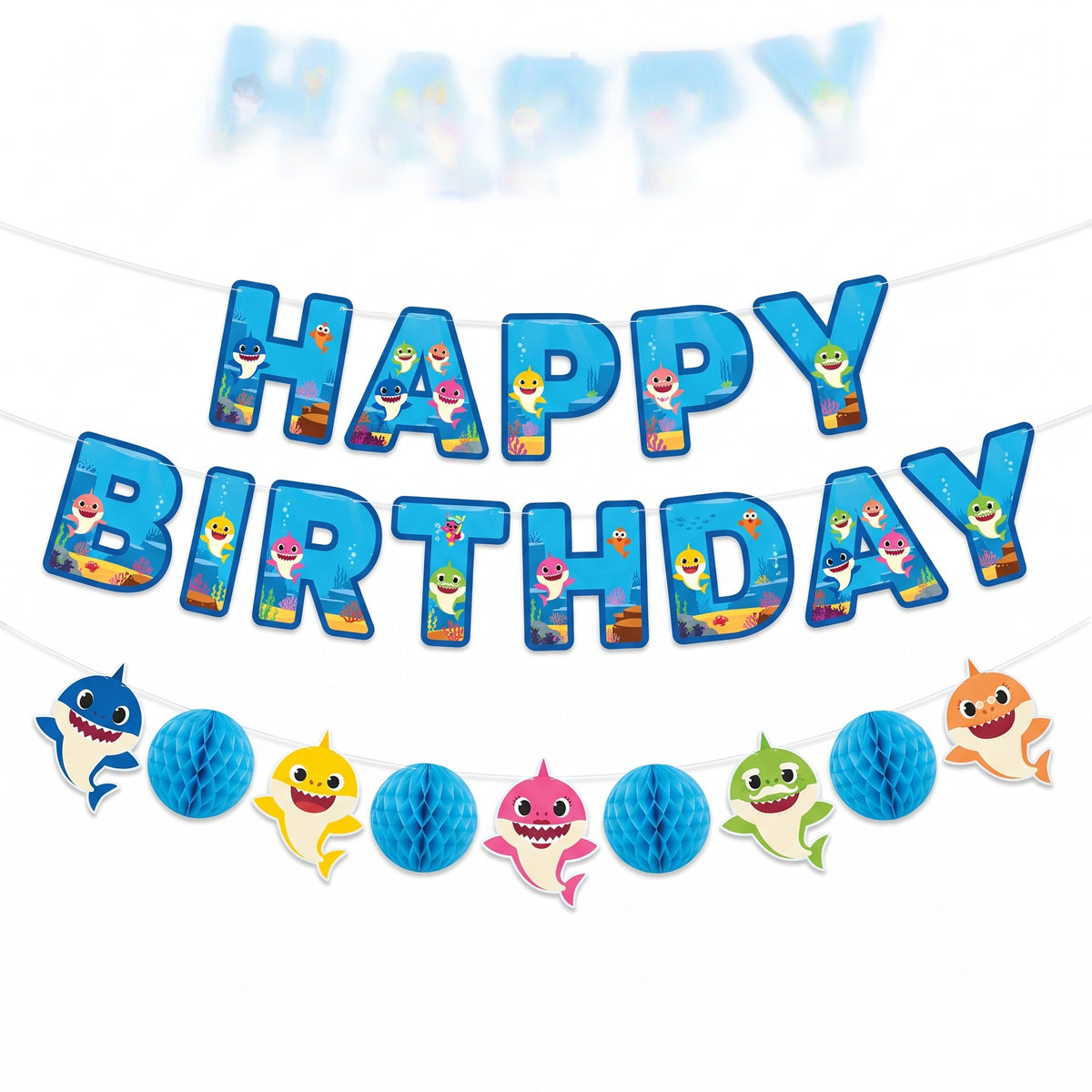 Baby Shark "Happy Birthday" Banner Kit - 10.5 ft, 2-Pack