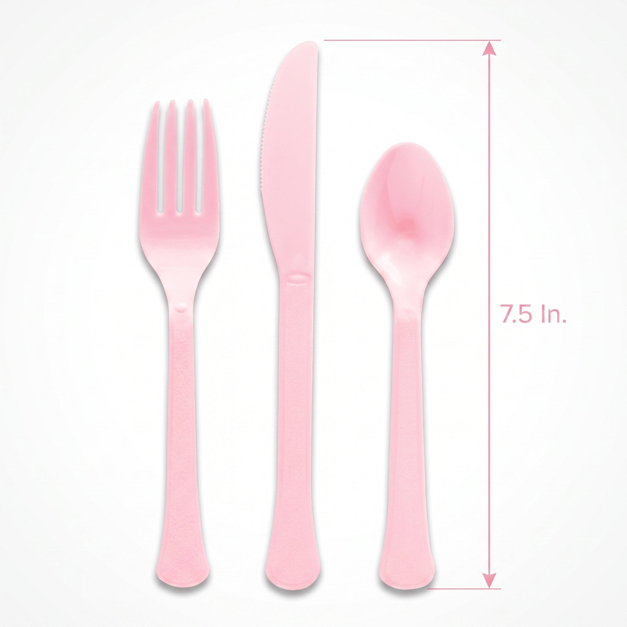 Brava! Elegant Pink Plastic Cutlery Set - 24 Count