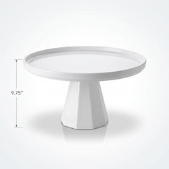 Elegant Medium White Cake Stand - 11-inch Dessert Display