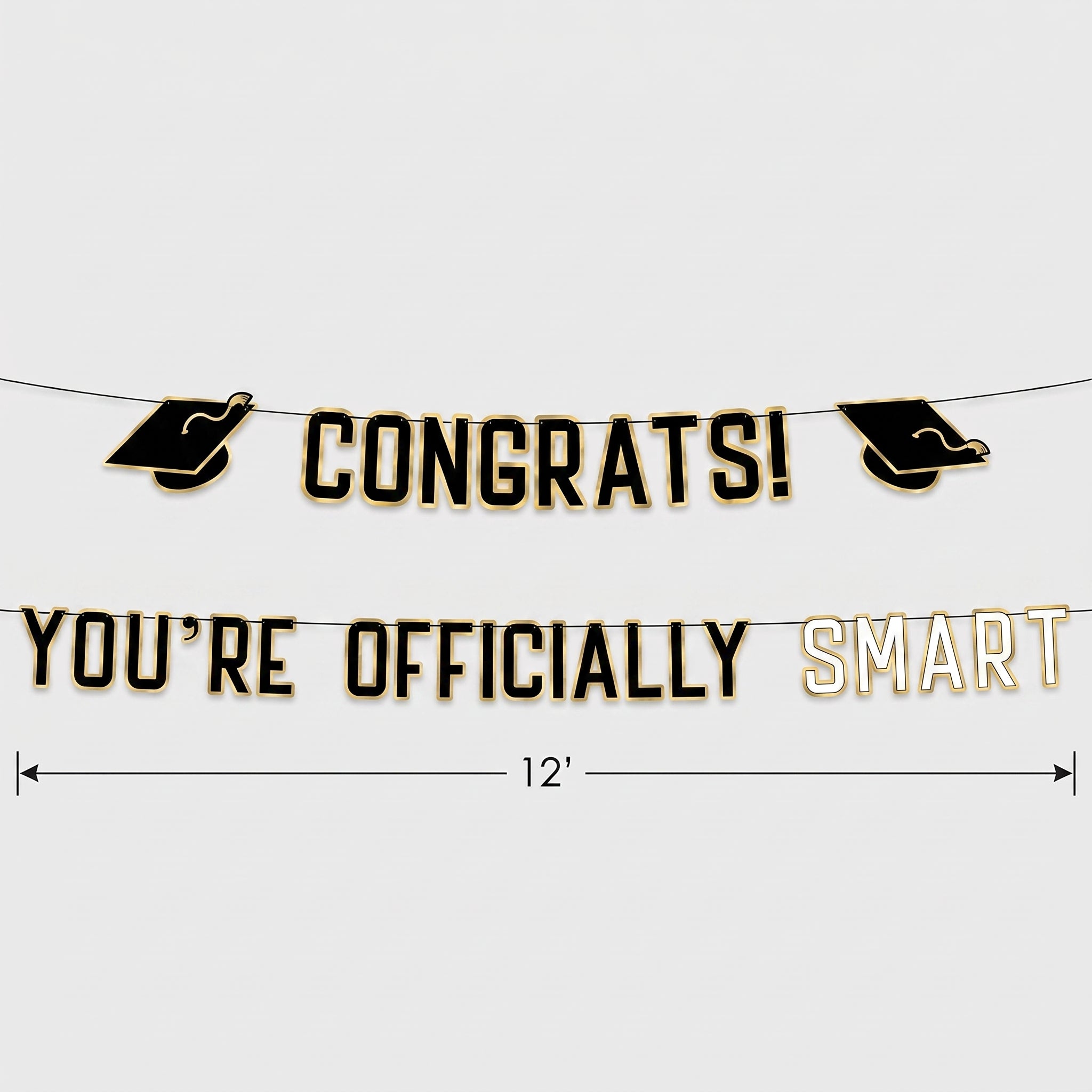 "Congrats! You're Officially Smart" Graduation Banner