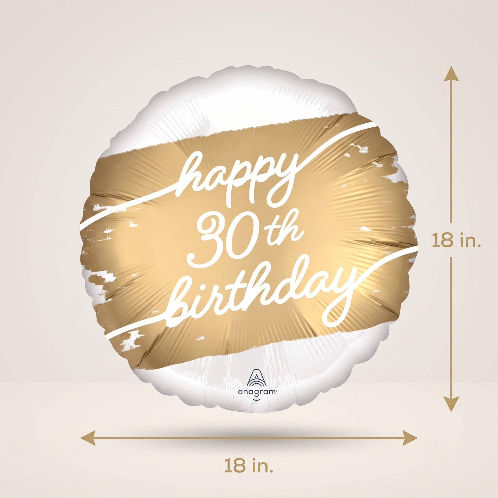 Golden Age 30th Birthday Foil Balloon