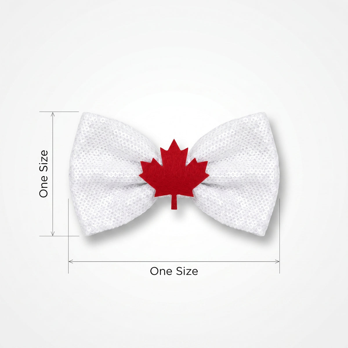Canadian Pride Maple Leaf Sequin Bow Tie