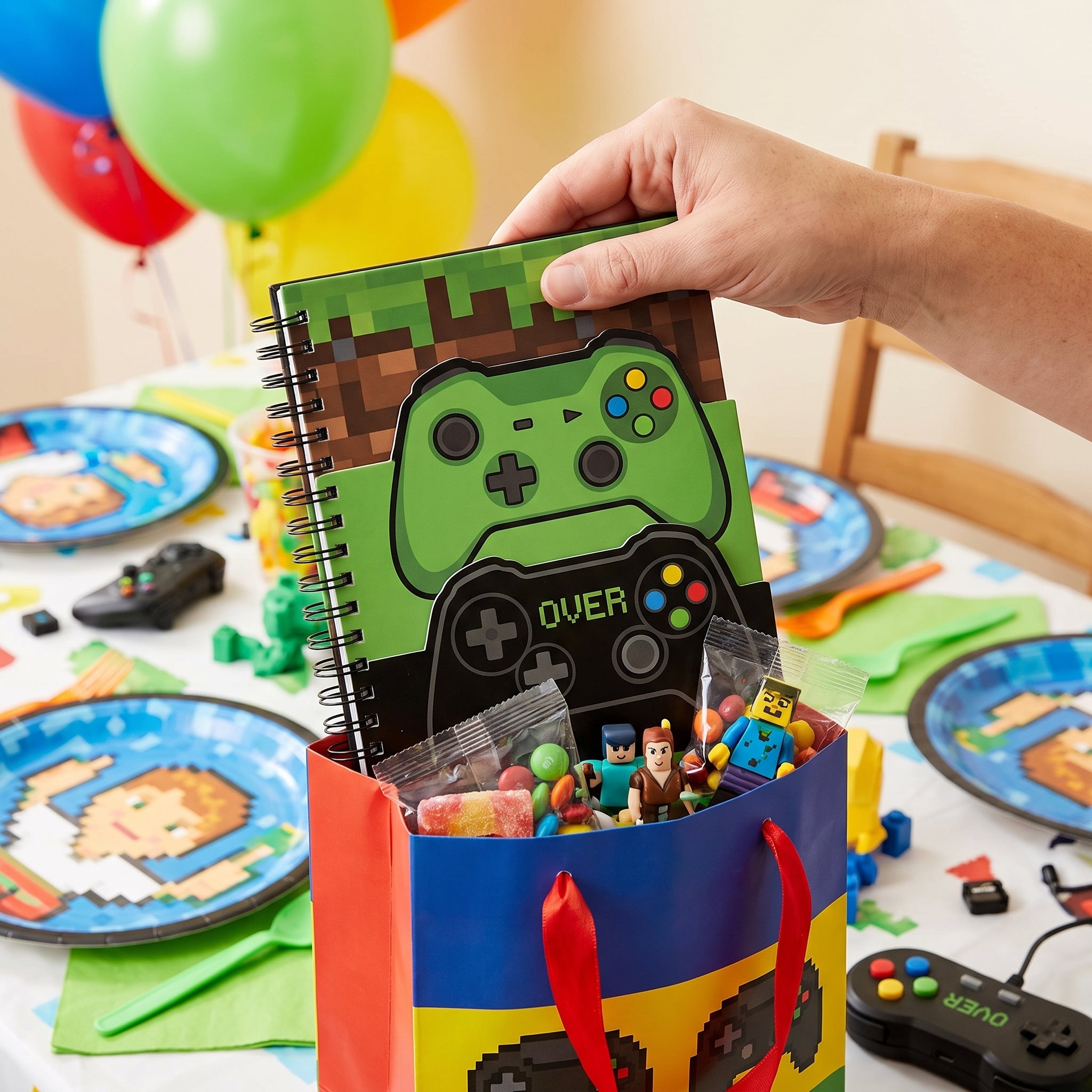 Gamer 3-Tier Spiral Notebook Party Favor