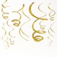 Gold Spiral Hanging Decorations