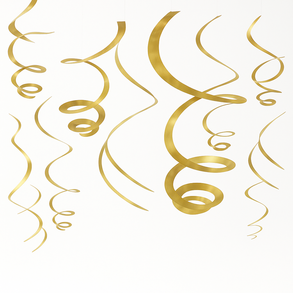 Gold Spiral Hanging Decorations