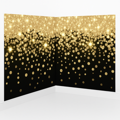 Hollywood Gold Sparkle Scene Setter Room Roll Backdrop