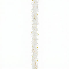 Golden Age Feather & Tinsel Boa, White/Gold - Perfect Party Accessory