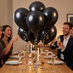 Black Pearl Latex Balloons 12-Inch, 15-Pack