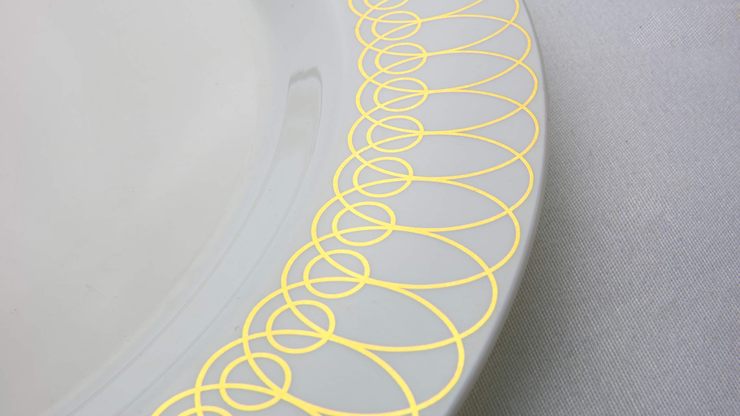 7.5 In. Gold Ovals Design Plates | 10 Count