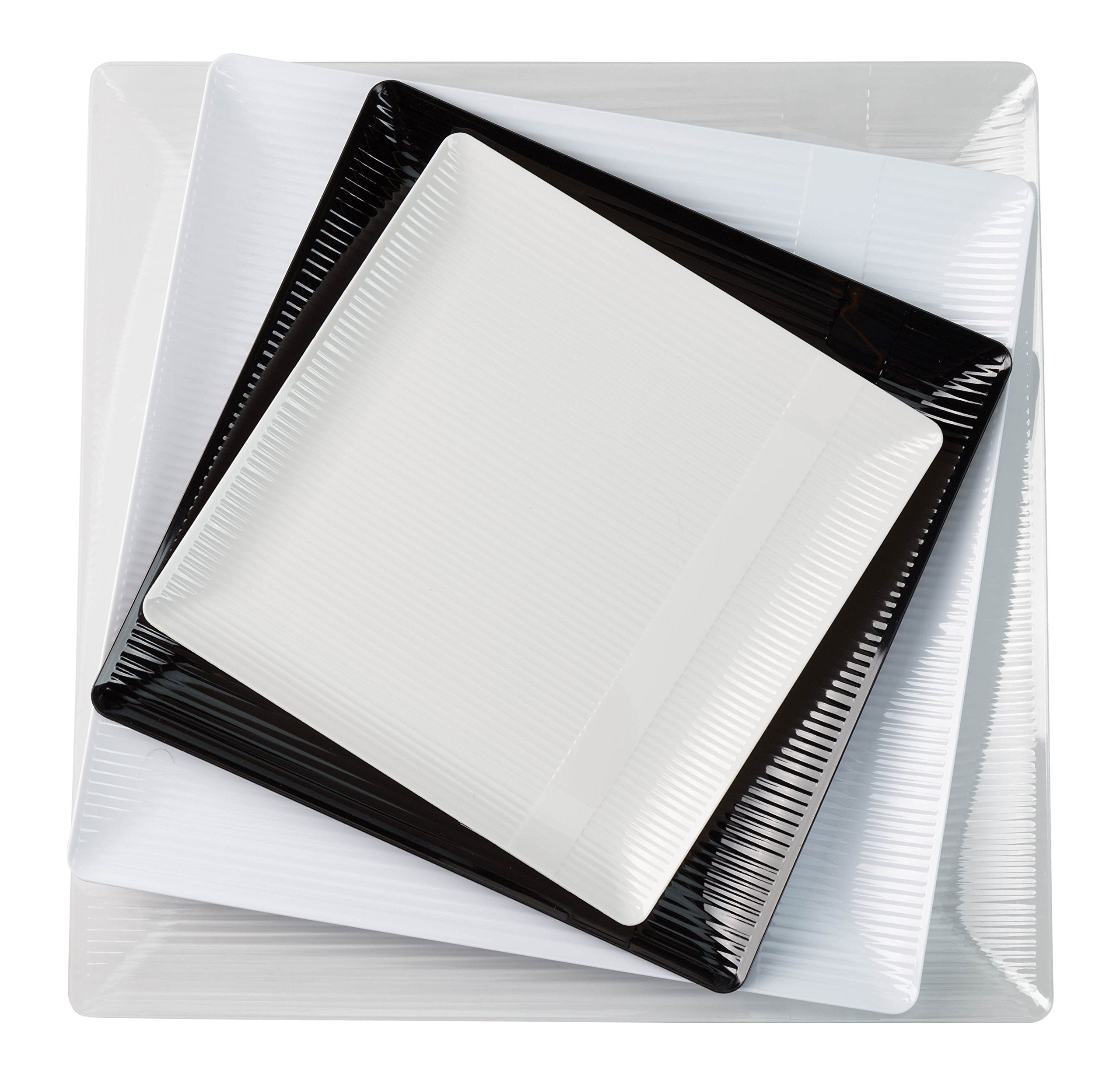 7.5 In. White Zen Design Plates | 10 Count